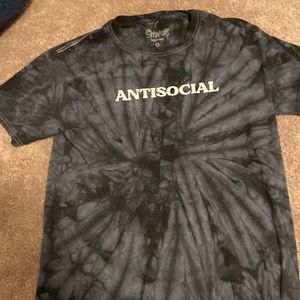 Antisocial tie-dye tee